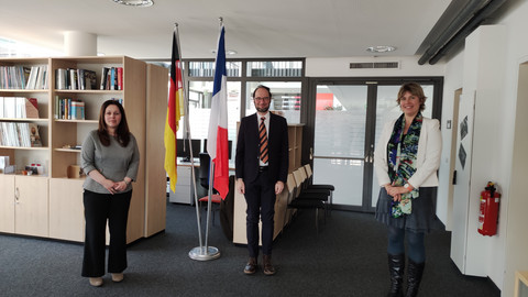 Corinne Pereira (Consul General of France), Prof. Dr. Harald Kosch (Vice President, University of Passau), Axelle Chenney (Strategic Advisor, University of Passau) 